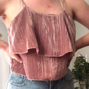 Zara Crushed Velvet tank